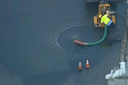 Sewage Spill Sends Waste Water Down The L.A. River