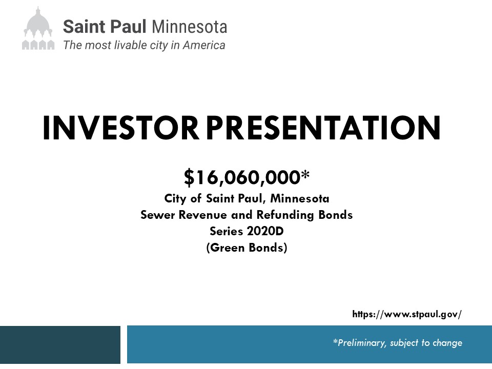 Bond Offering | Saint PaulSewer Revenue and Refunding Bonds