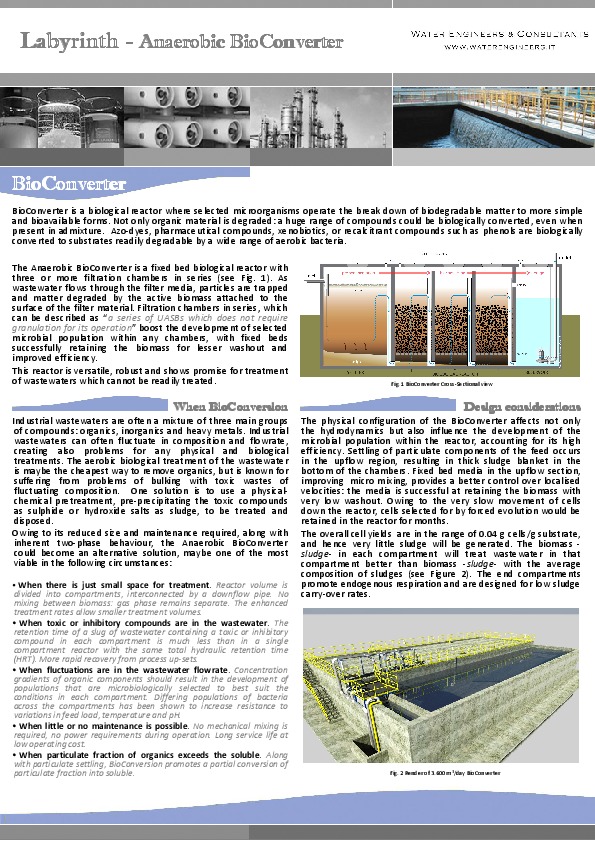 Wastewater ​Treatment - ​Promising New ​Anaerobic ​BioConverter ​for Wastewater ​Treatment. ​