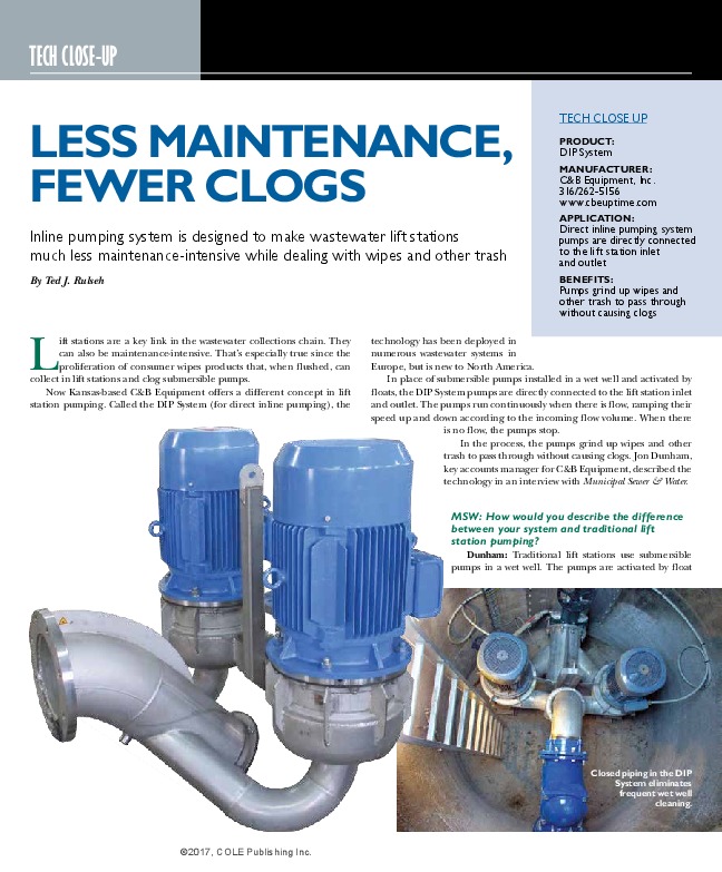 Very nice article from Jon Dunham in the magazine Municipal Sewer & Water : http://www.side-industrie.com/images/pdf/PRESSE/municipal_sewerwater...