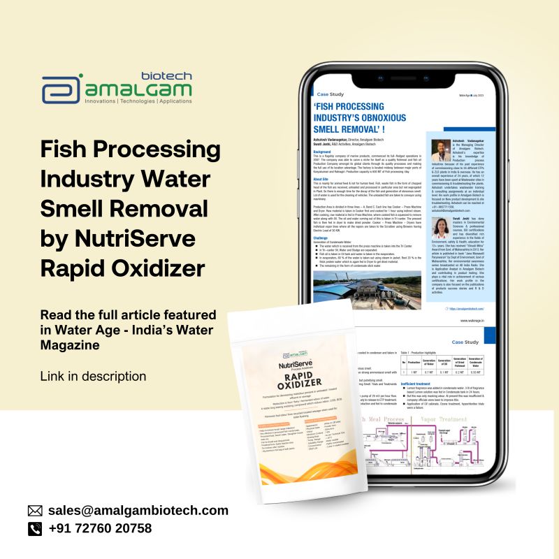 Fish Processing Industry Water Smell Removal by NutriServe Rapid Oxidizer.Read Full Article: https://bit.ly/3Phr65GContact us: Mobile No.: +91-7...
