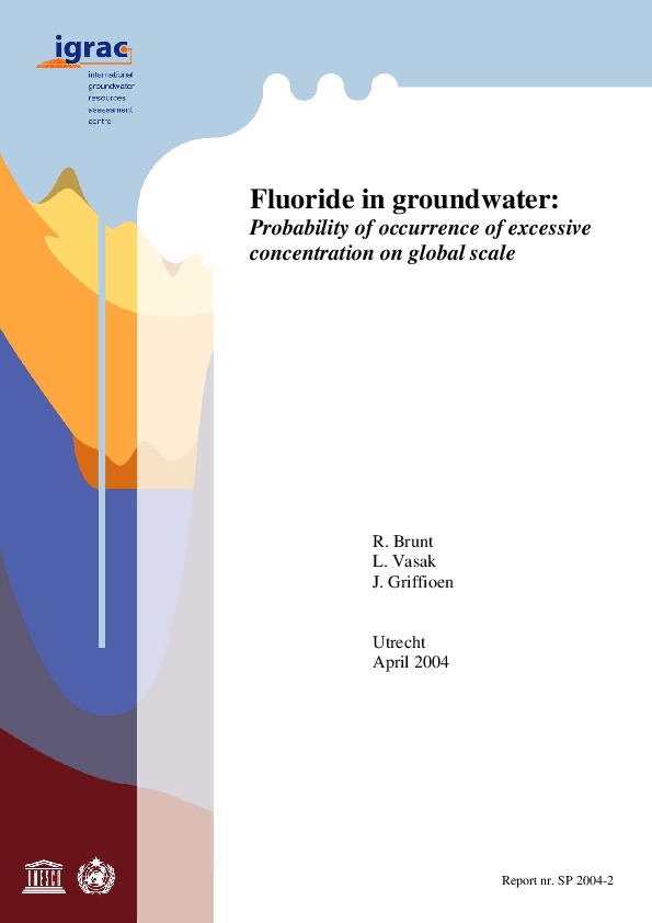 Fluoride in groundwater:  Probability of occurrence of excessive  concentration on global scale