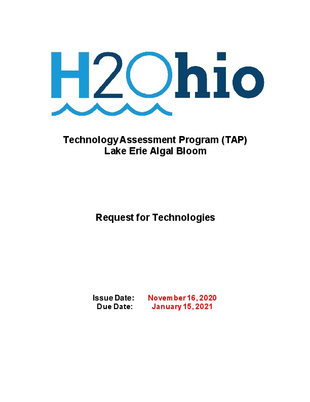 H2Ohio Technology Assessment Program issues request for technologies