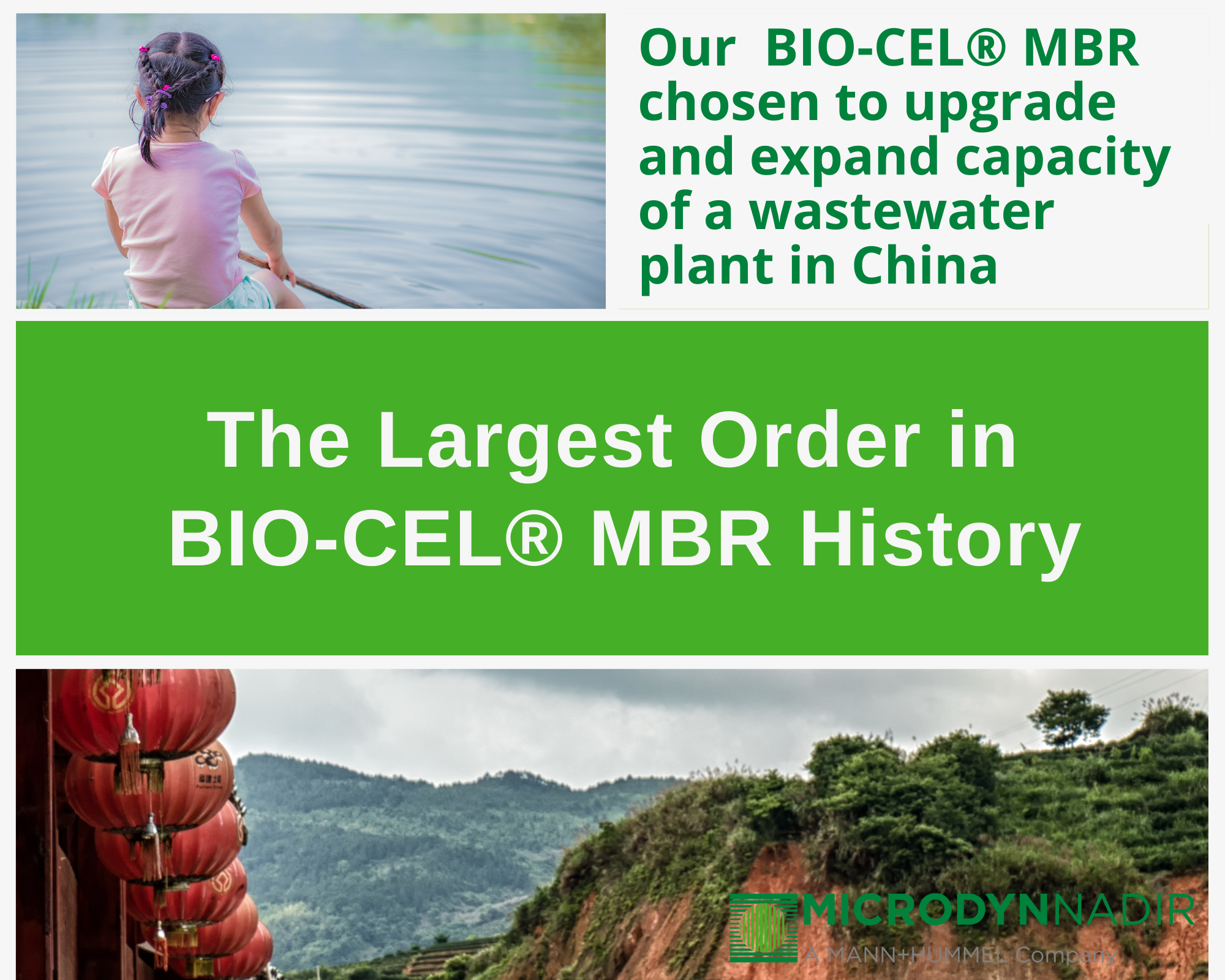 A #wastewater treatment plant in Fujian Province using BIO-CEL&reg; MBR products.The largest BIO-CEL MBR order in our history with 336 BIO-CEL&reg; L-...