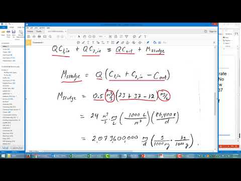 Mass Balance for Sludge Calculation in Water Treatment Plant