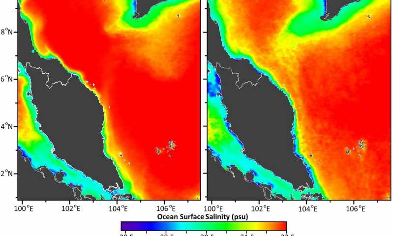 Tracking Ocean Salinity From Space Using Colour