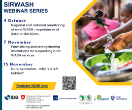 Resources - RWSN Library - Rural Water Supply NetworkSIRWASH Webinar SeriesWebinar series of the SIRWASH Programme (Sustainable and Innovative R...