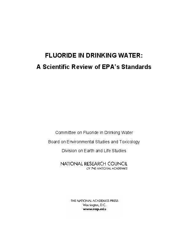 Fluoride in Drinking Water, 2002, EPA