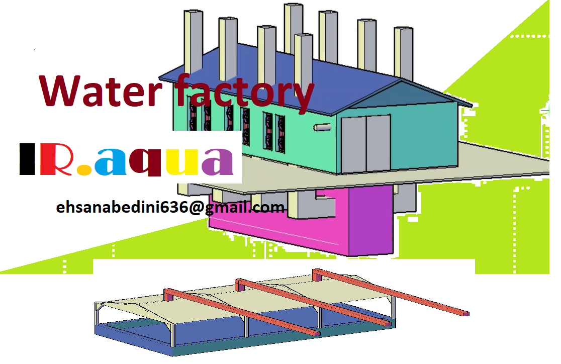 Water factory and daily production of 100,000 liters of fresh water from air, sea water and sewage.