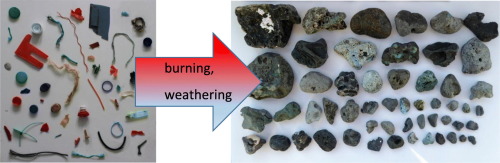 Marine pollution from pyroplastics