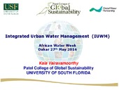 Integrated Urban Water Management, by Kala Vairavamoorthy