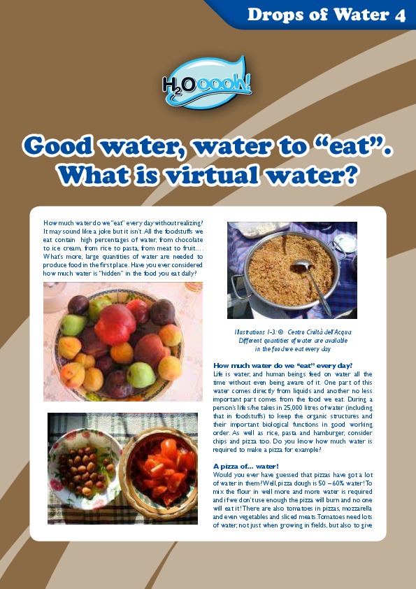 Good water, water to “eat”. What is virtual water?