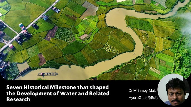 Seven Historical Milestone that shaped the Development of Water and Related Research