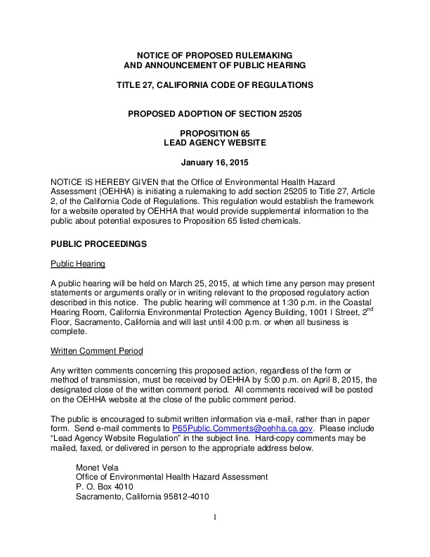 By Monica Welt Counsel focused on product liability risk management and mass tort litigation Update: New Prop 65 Reform Draft Changes Target Che...