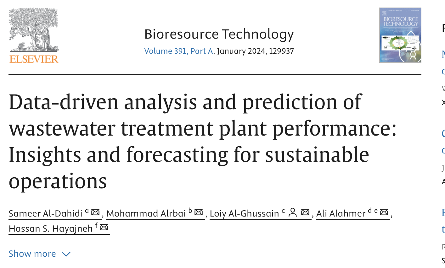 Data-driven analysis and prediction of wastewater treatment plant performance: Insights and forecasting for sustainable operationshttps://www.sc...