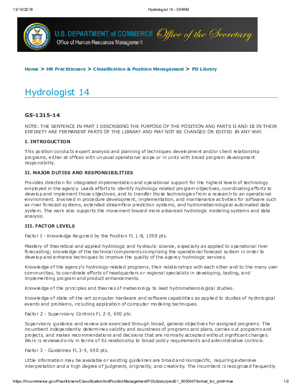 Hydrologist 14