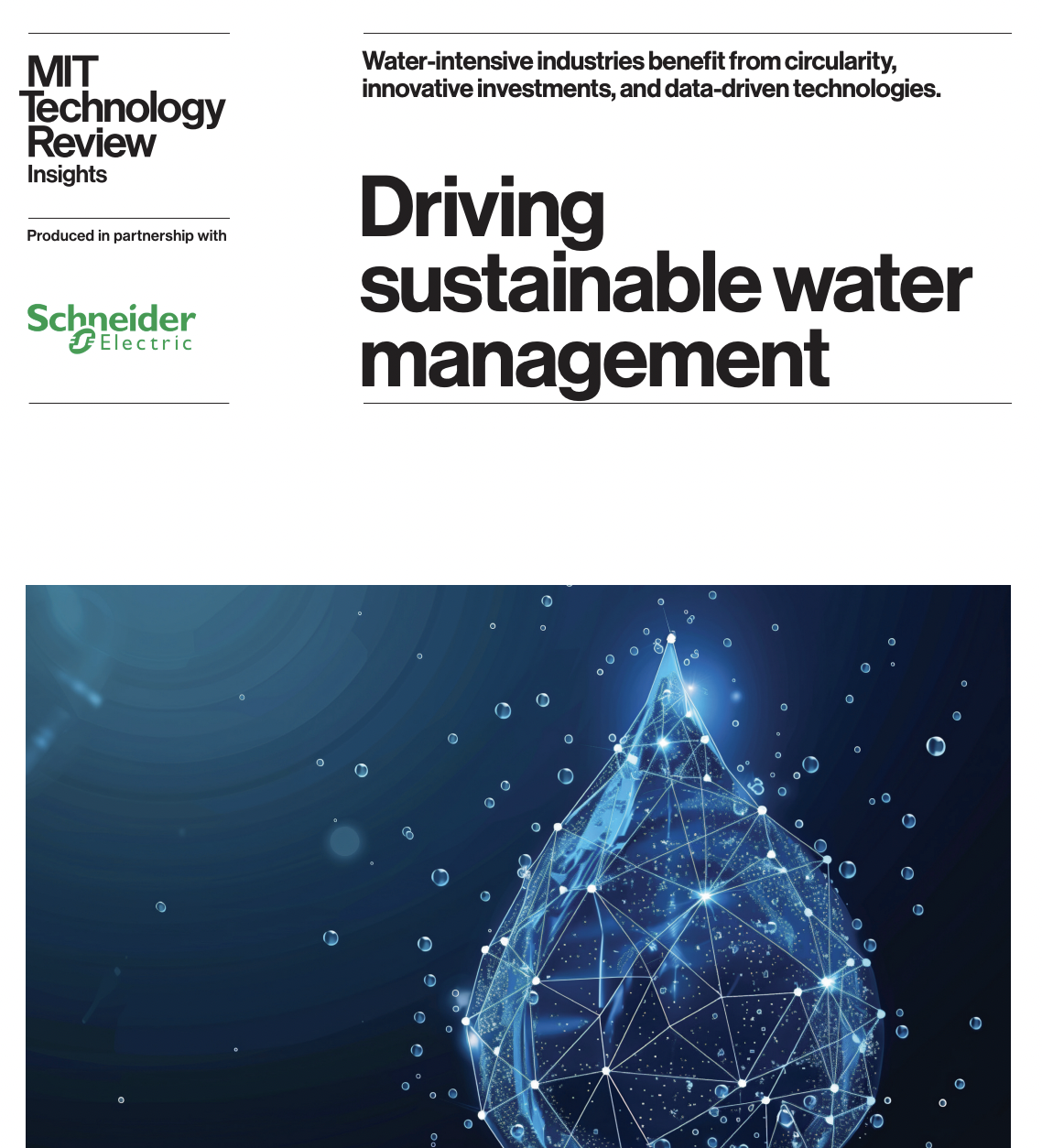 Driving sustainable water management