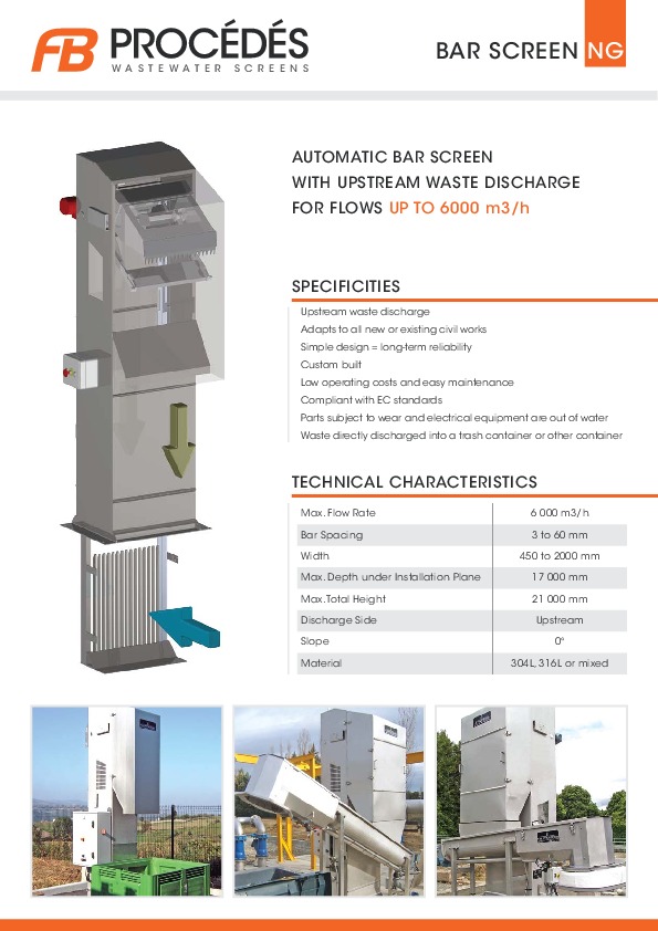 Vertical Bar Screen for Wastewater