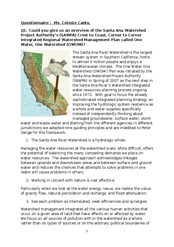 Celeste Cantú talks about Integrated Watershed Management in California.