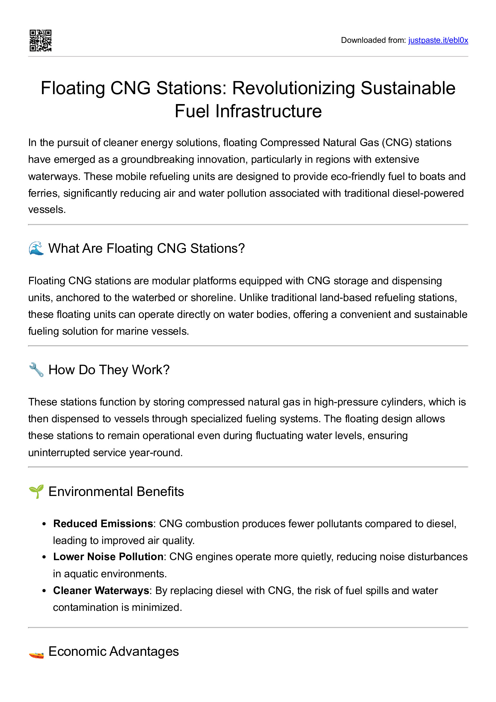 Floating CNG stations