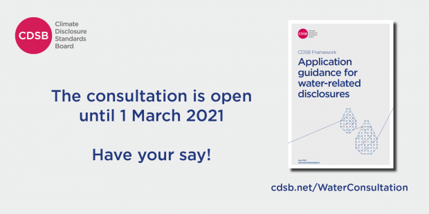 Consultation: The CDSB Framework application guidance for water-related disclosures | CDSB