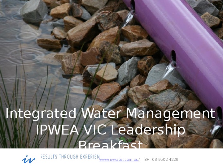 IWM launch presentation IVWater