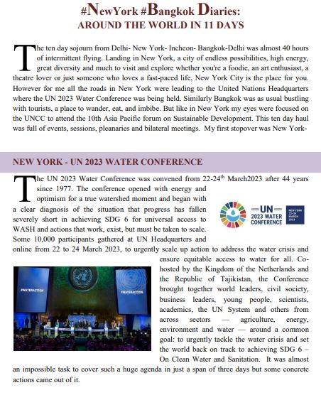 #NewYork #Bangkok Diaries: Around the World in 11 Days:The UN 2023 Water Conference was convened from 22-24th March2023 after 44 years since 197...