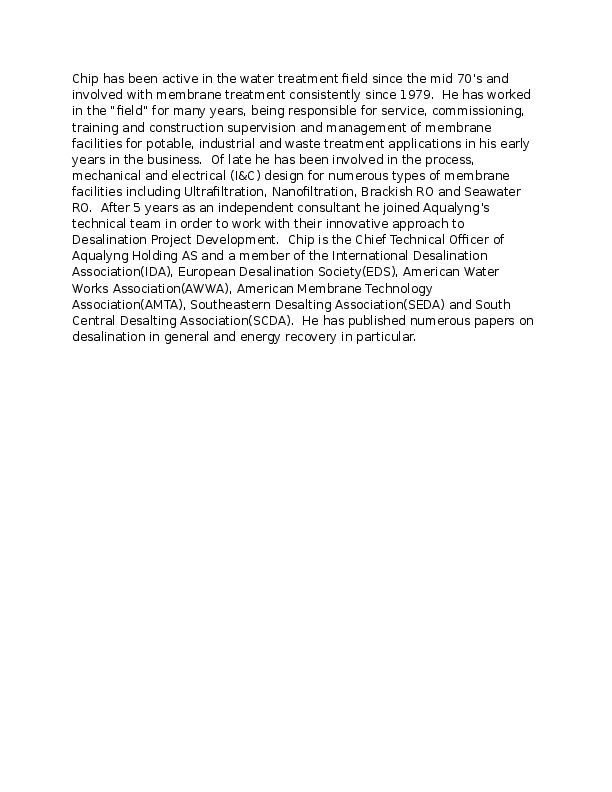 Chip Harris, Aqualyng Holding AS - Chief Technical Officer