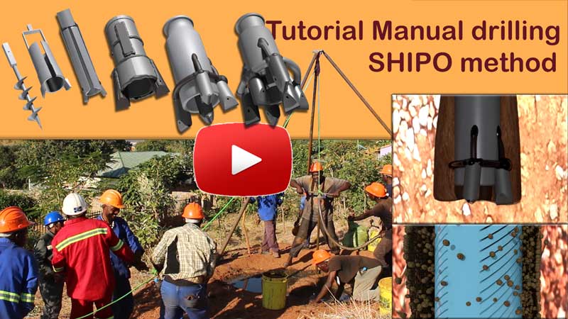 This tutorial (https://youtu.be/UvKsmuwSi9o) explains manual borehole drilling with locally made equipment up to 40m. Animations show what is ha...