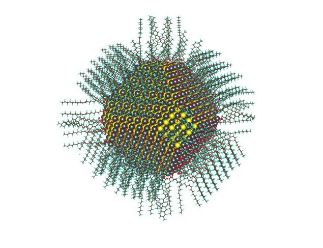 First Model of Nanoparticles in Surface Waters