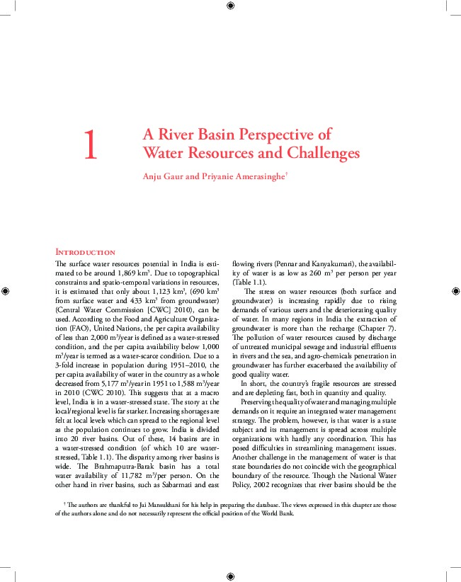 A River Basin Perspective of Water Resources and Challenges