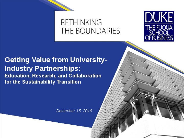 Getting Value from University-Industry Partnerships