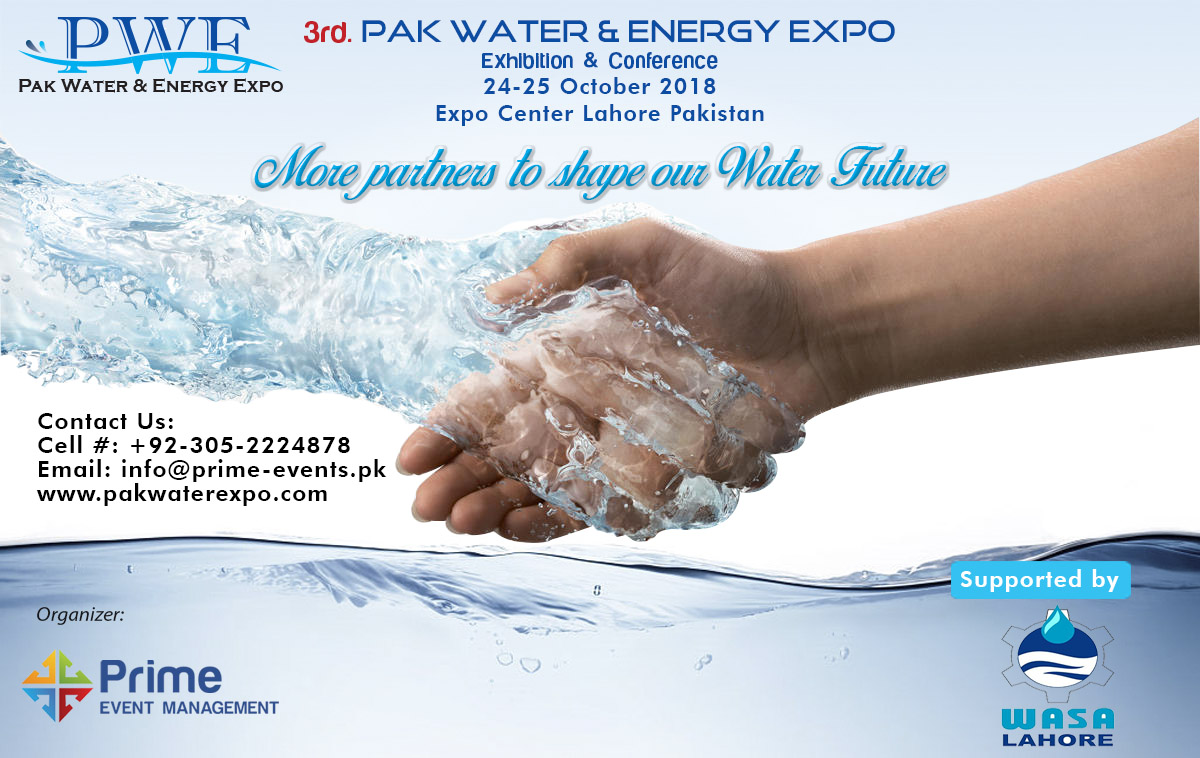 Pak Water Expo 24 & 25 October 2018 in Pakistan. Exhibition and Conference.&nbsp;&nbsp; www.pakwaterexpo.com