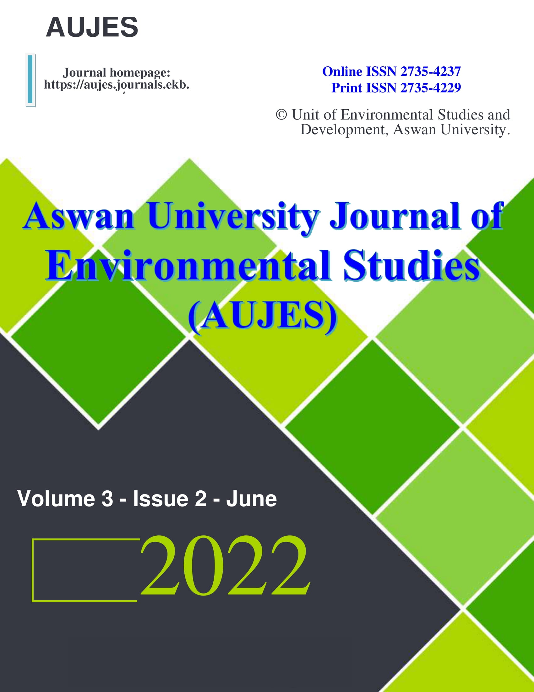 Call for Papers : Aswan University Journal for Environmental StudiesPaper publication: free of chargeAswan University Journal for Environmental ...