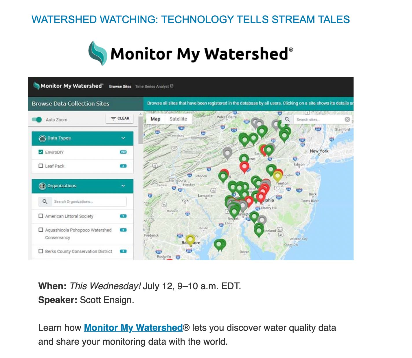 Learn to Protect Your WaterShed