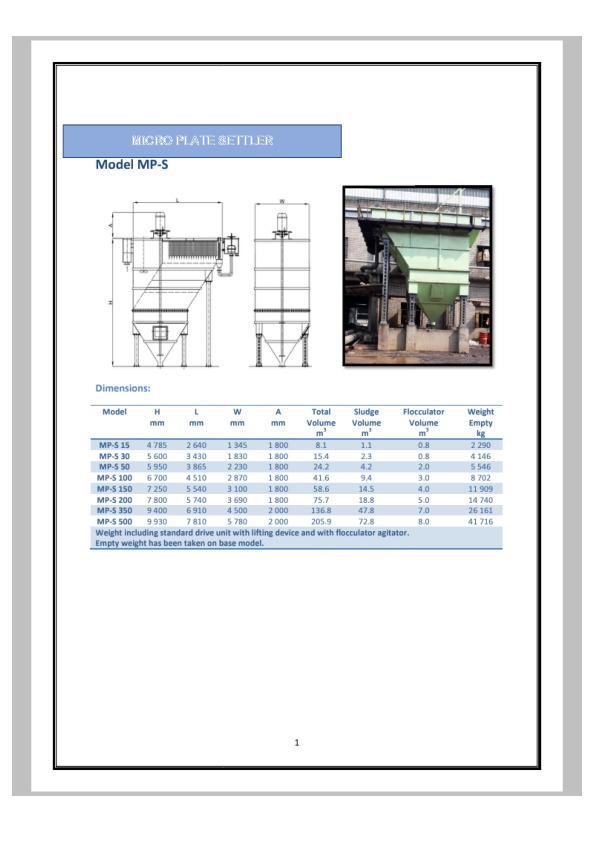 Micro Plate Settler #MPS