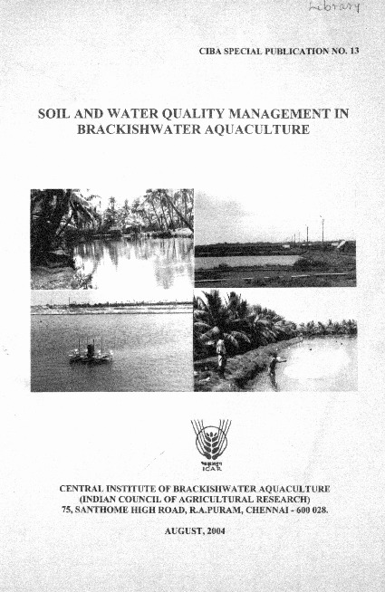 Soil and Water Quality Management In Brakish Water Aquaculture