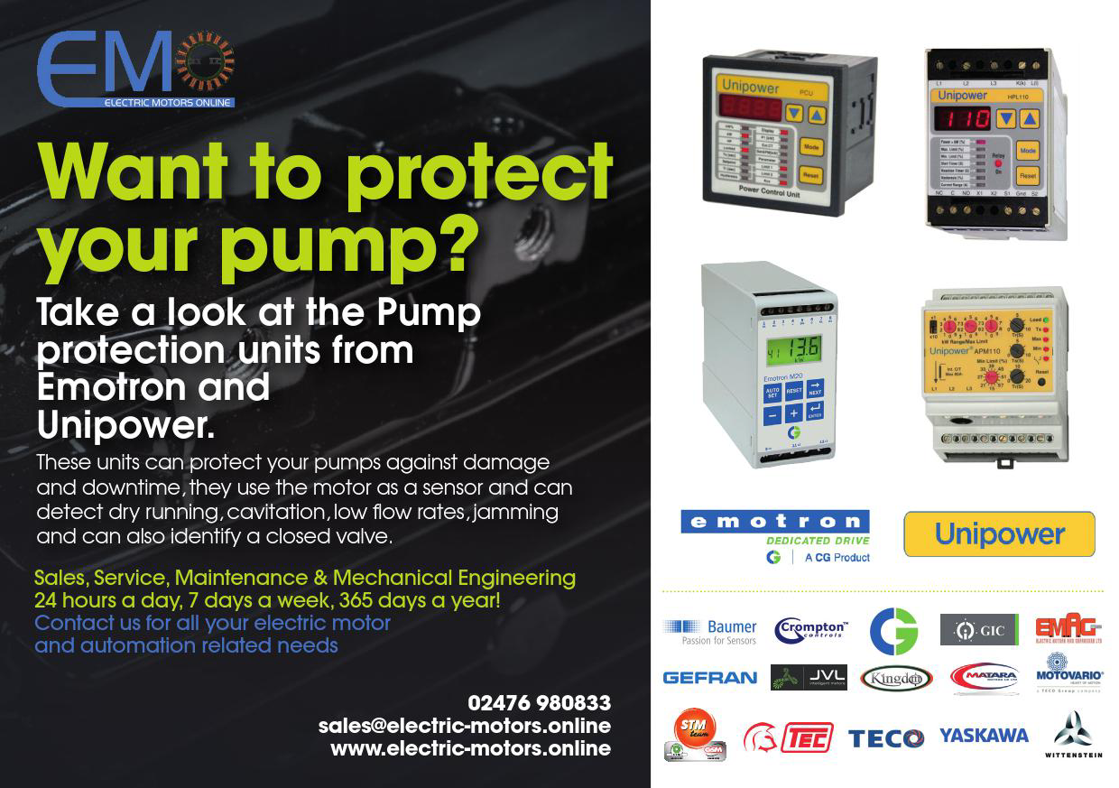 WANT TO PROTECT YOUR PUMP?Then please contact us atElectric Motors Online: and ask about the EMOTRON and UNIPOWER Pump Protection Units. Tel 024...