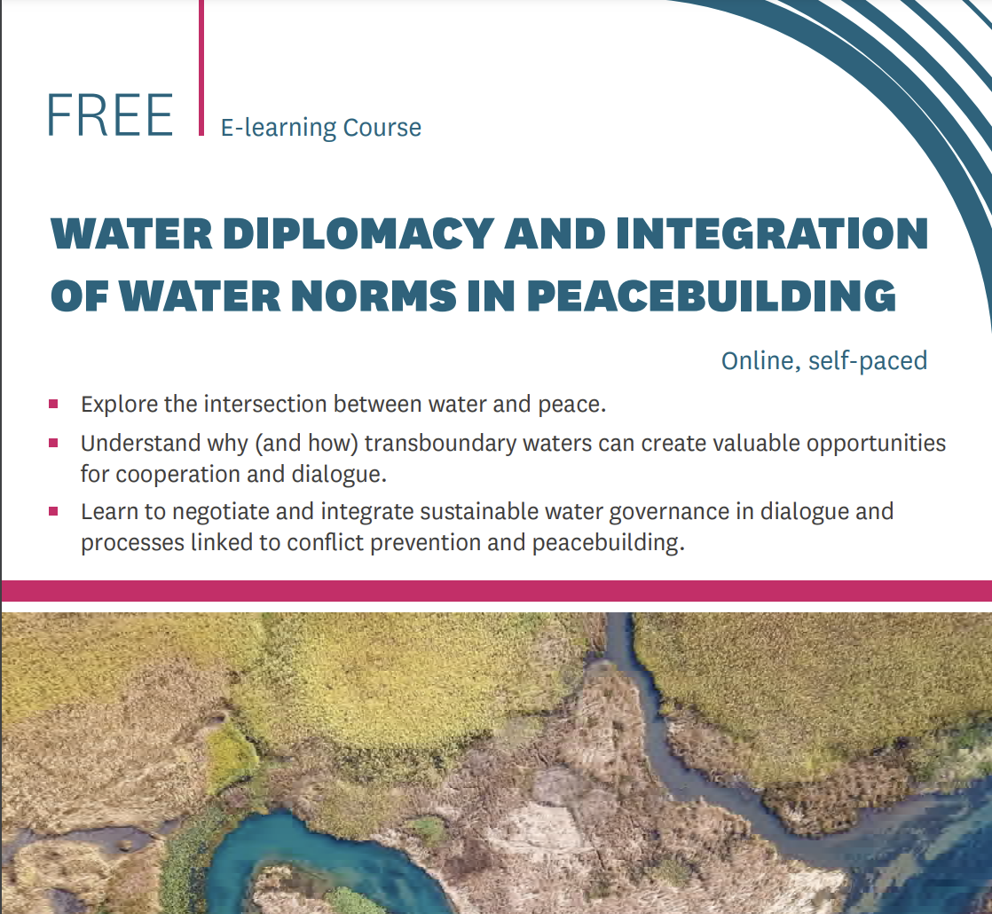 E-learning Course on Water Diplomacy and Integration of Water Norms in Peacebuildingteaser_osceelearn.jpgThe Organization for Security and Co-op...