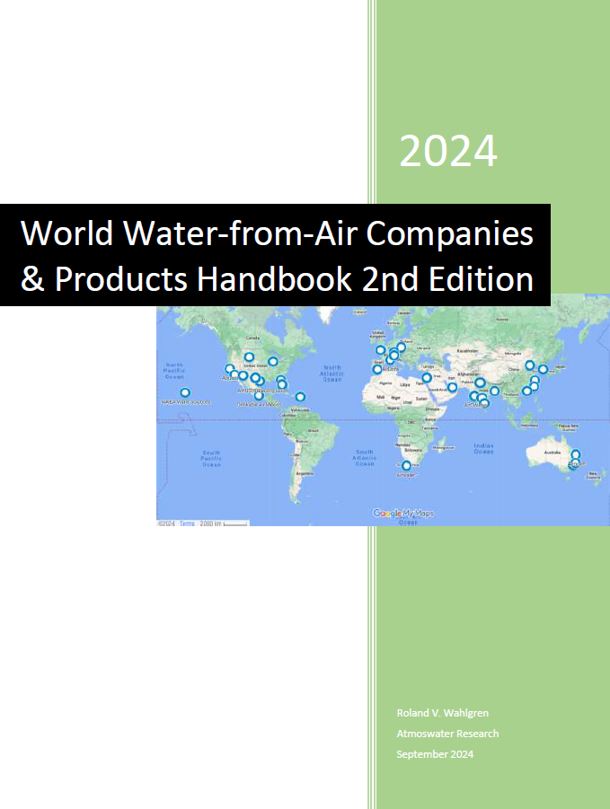 World Water-from-Air Companies & Products Handbook: 2024 2nd Edition