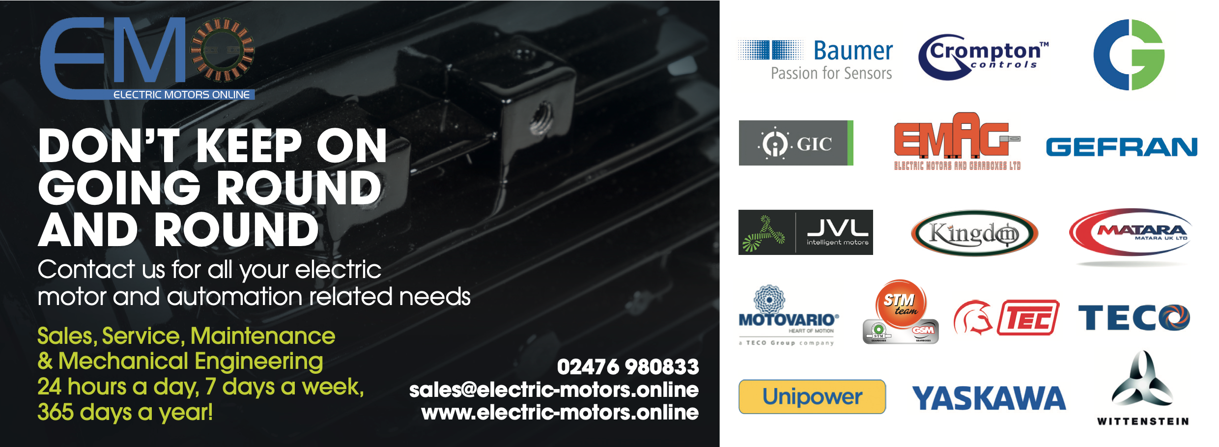 Electric Motors Online | Based in Warwickshire