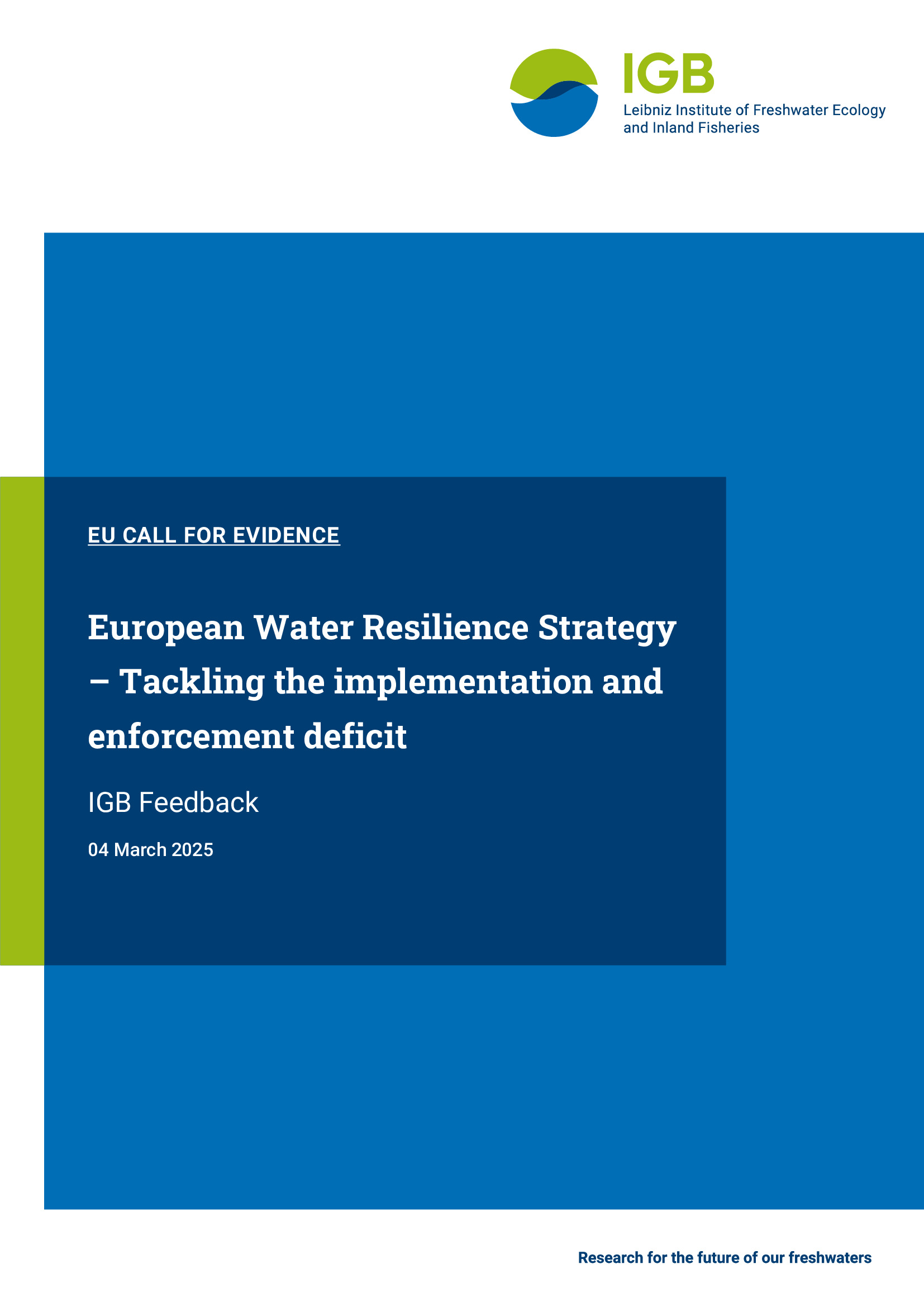 European Water Resilience Strategy