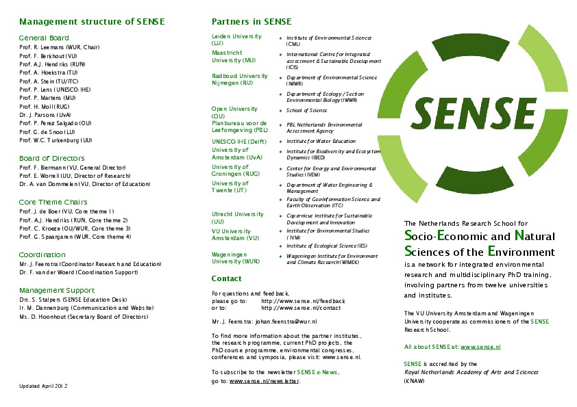 SENSE Information Flyer