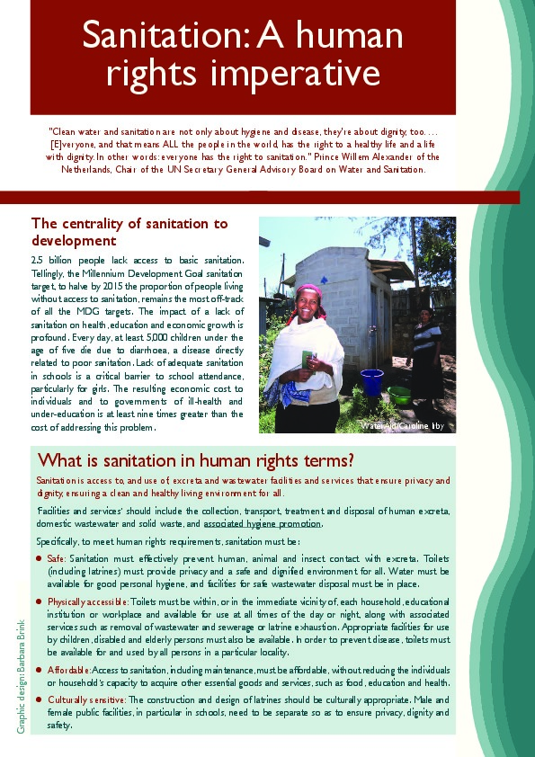 Sanitation: A human rights imperative