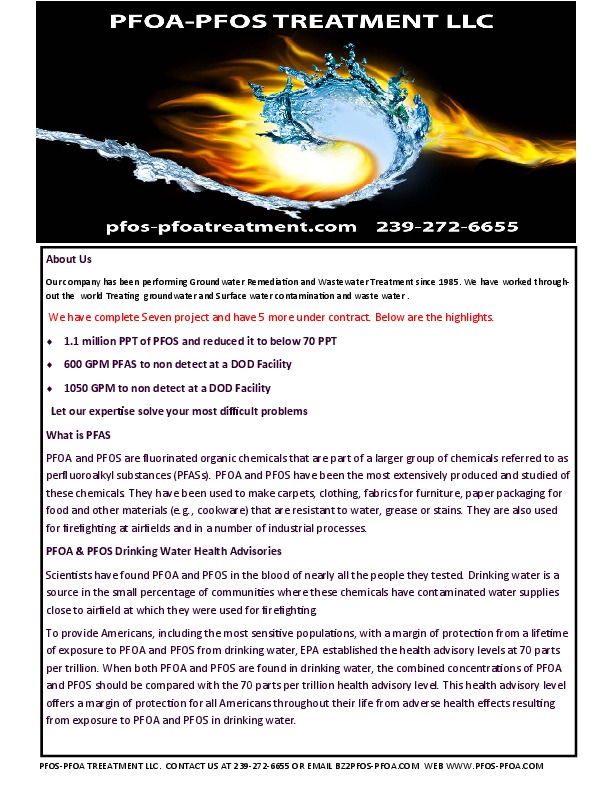 PFAS PFOA PFOS Treatment