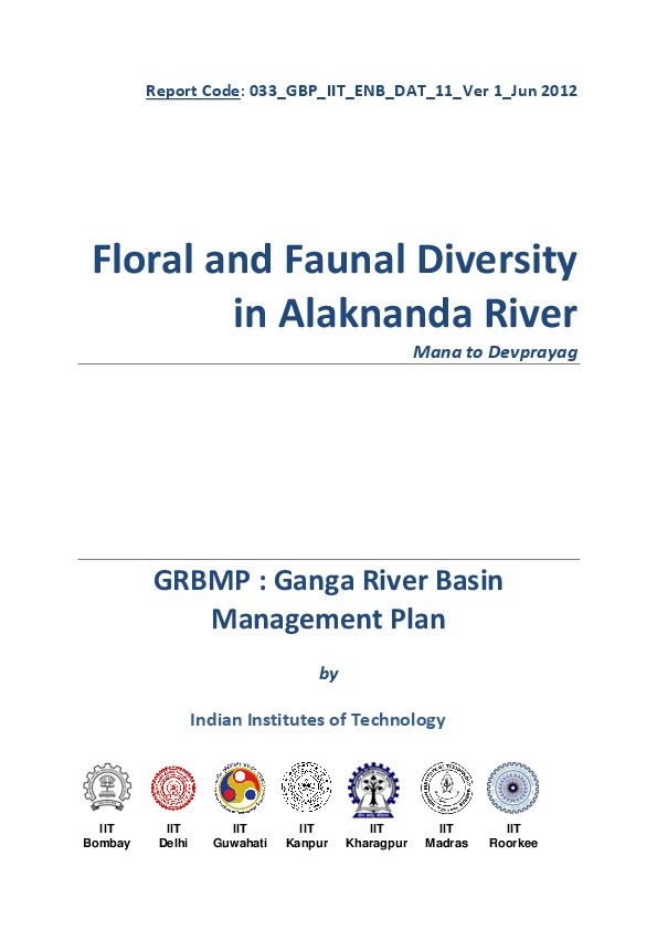 Floral and Faunal Diversity in Alaknanda River: Mana to Devprayag