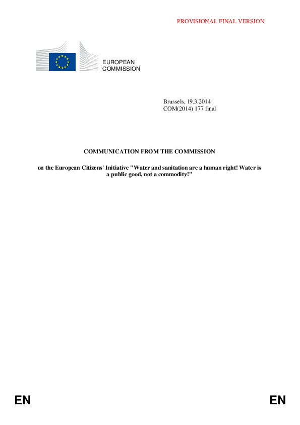 EU Water and Sanitation - 2014