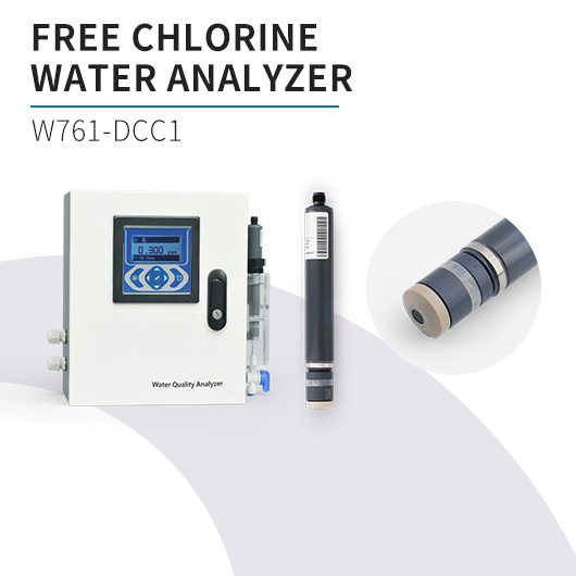 Intelligent Inline Free Chlorine Analyzer with CC1 Sensor for Swimming Pool Water