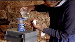 Simple Water Purification Device Using Car Battery
