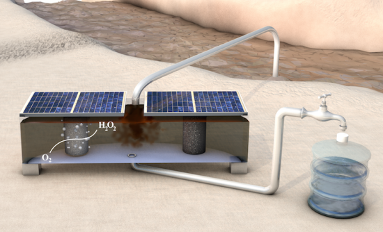 Device Produces Hydrogen Peroxide for Water Purification